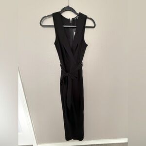 Elegant Black Sleeveless Pant Romper